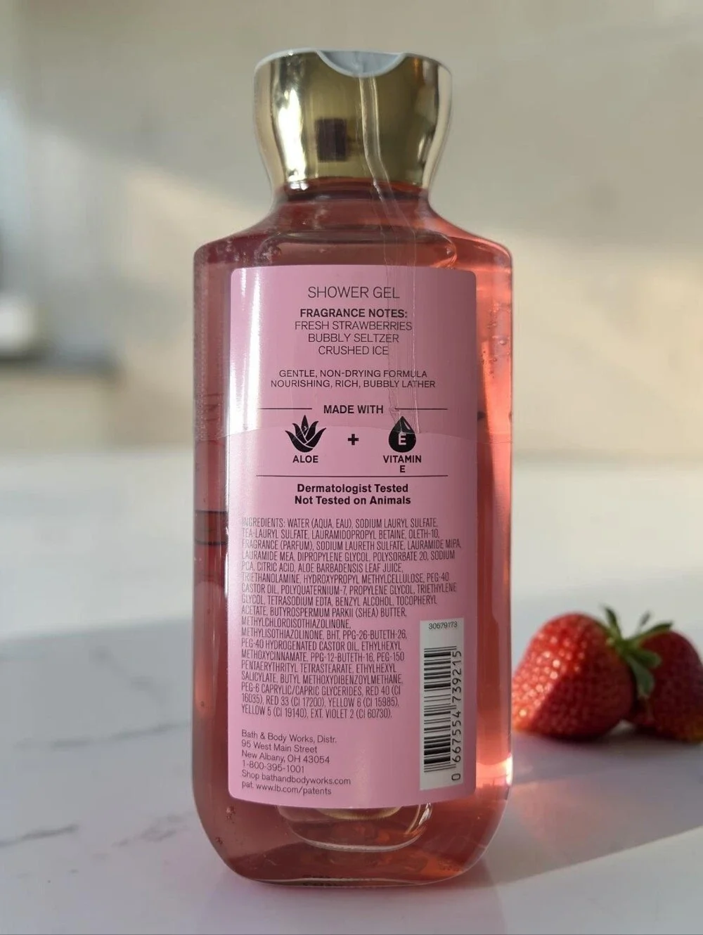 Bath & Body Works Strawberry Soda Shower Gel 10 oz Aloe + Vitamin E New